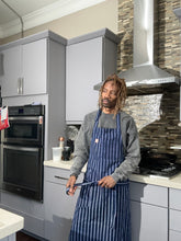 Load image into Gallery viewer, Blue Bistro Apron - Knife N Spoon